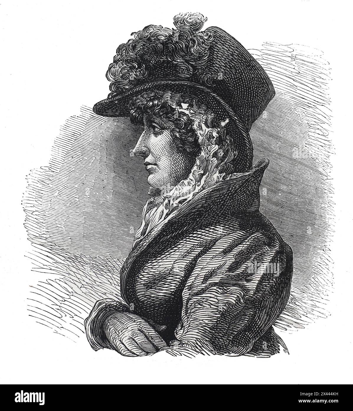 Queen Caroline, wife of King George VI. Illustration from Cassell's History of England, Vol VII. New Edition published Circa 1873-5. Stock Photo