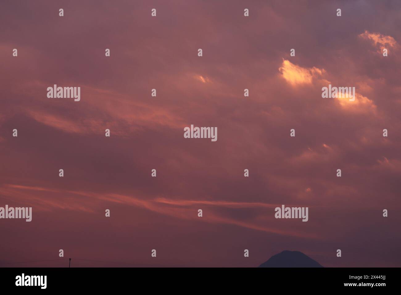 Dramatic cloudy sky as background. Stock Photo