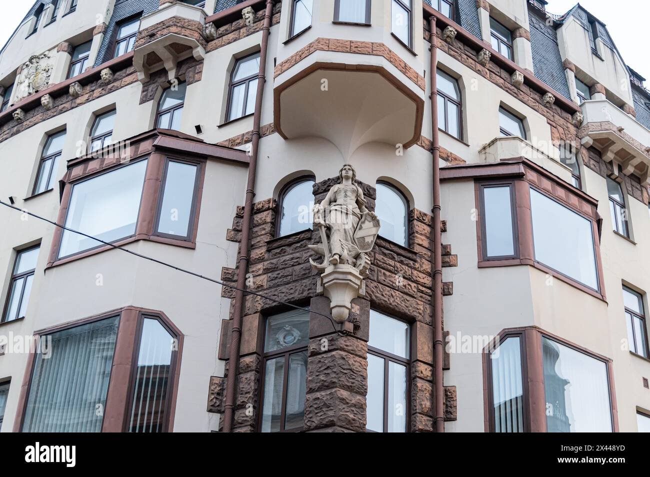 Sculpture in building in Riga, Latvia Stock Photo