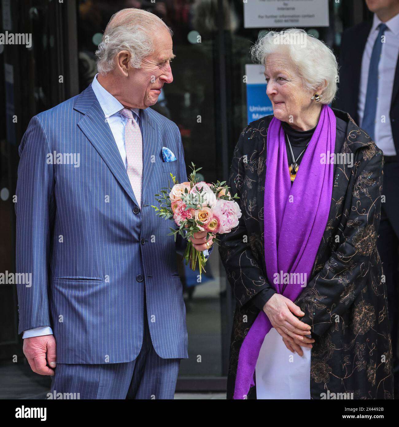 London, UK. 30th Apr, 2024. King Charles and Queen Camilla visit the UCH Macmillan Cancer Centre in London. This is the first public engagement in a step by the king to return to public duty following his cancer diagnosis. Credit: Imageplotter/Alamy Live News Stock Photo