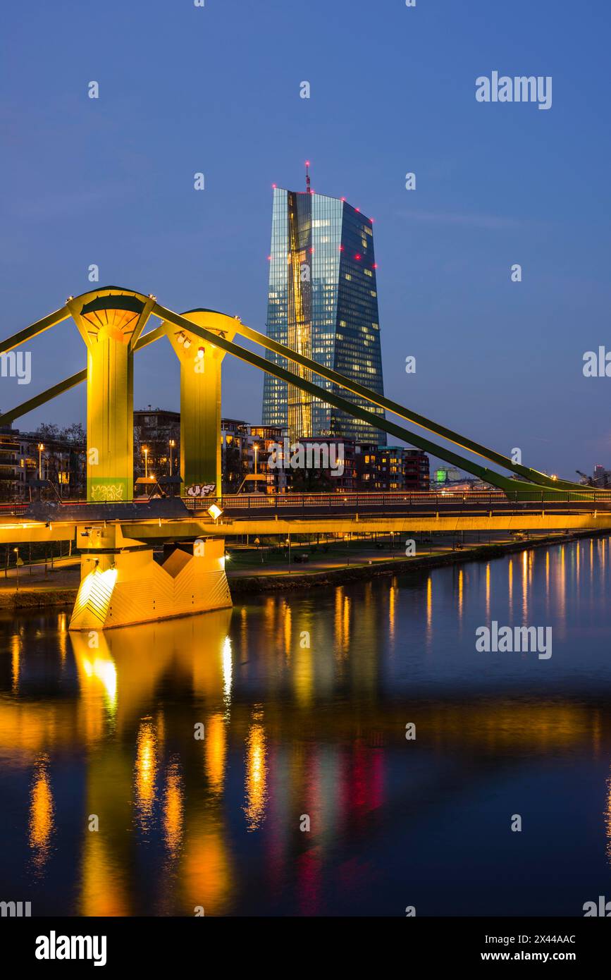 European Central Bank, architect Coop Himmelblau, Frankfurt am Main, Hesse, Germany Stock Photo