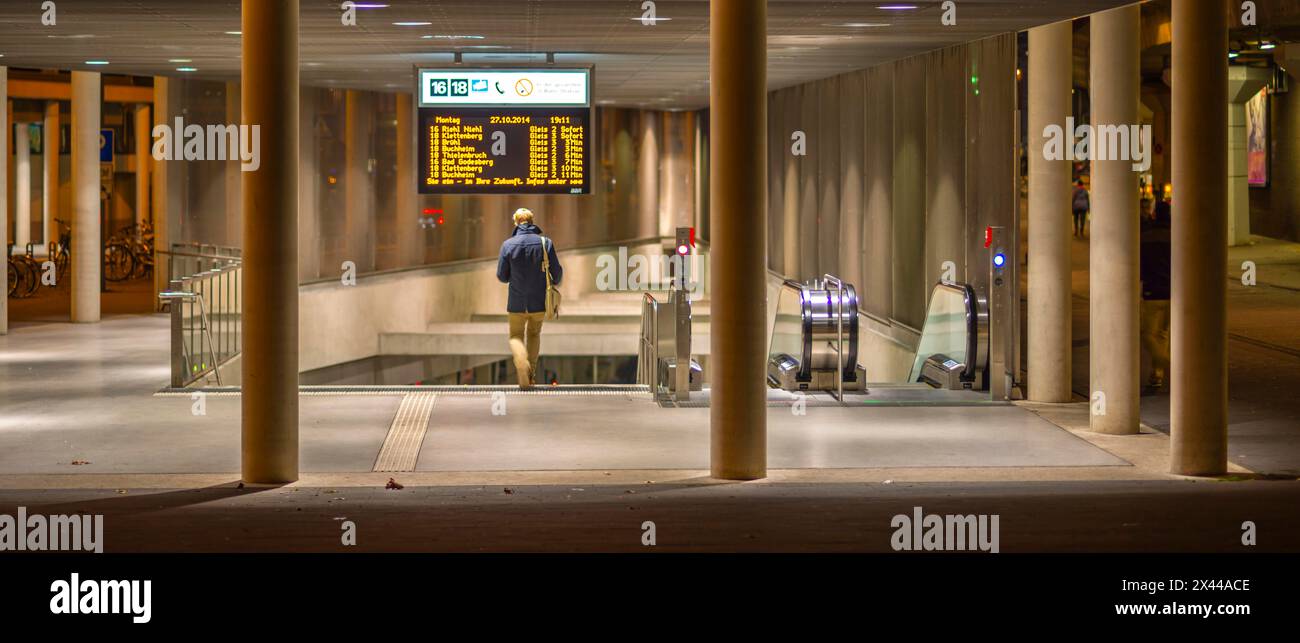 Entrance to the underground, Breslauer Platz, Cologne Central Station, Cologne, North Rhine-Westphalia, Germany Stock Photo