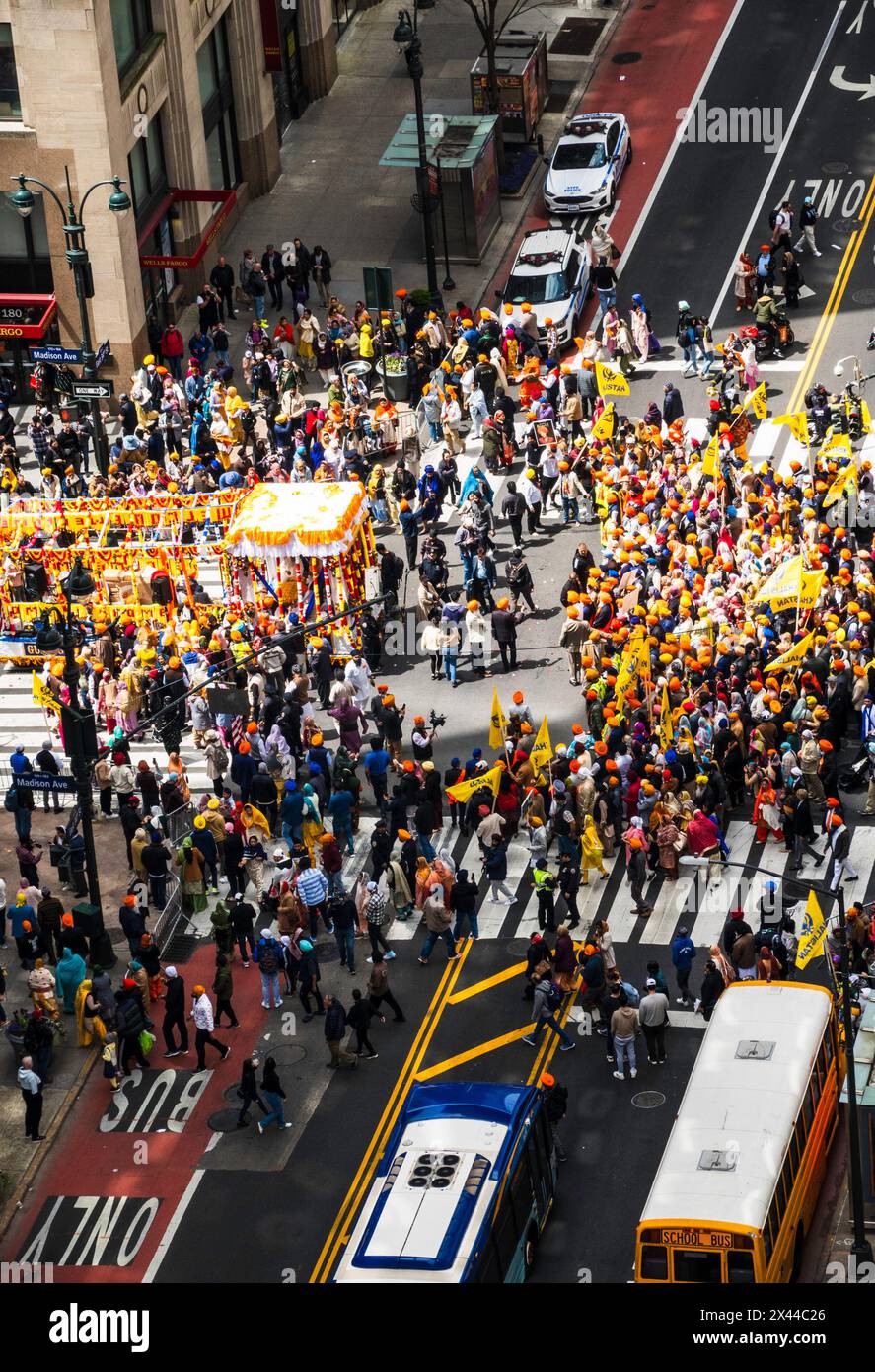 Sikh Day Parade on Madison Avenue 27 April 2024, New York City, USA ...