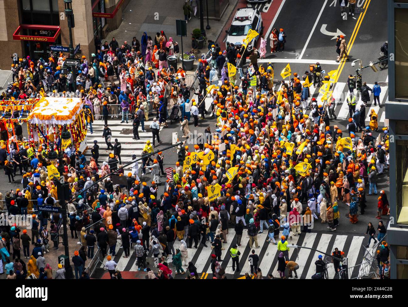 Sikh Day Parade on Madison Avenue 27 April 2024, New York City, USA Stock Photo Alamy