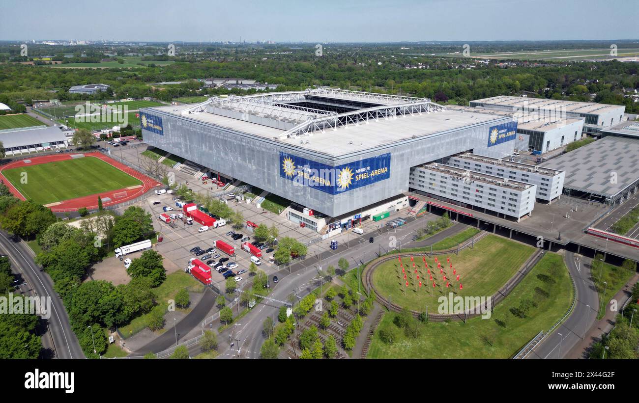 Duesseldorf, Germany. 30th Apr, 2024. The Merkur Spiel-Arena (shot with ...