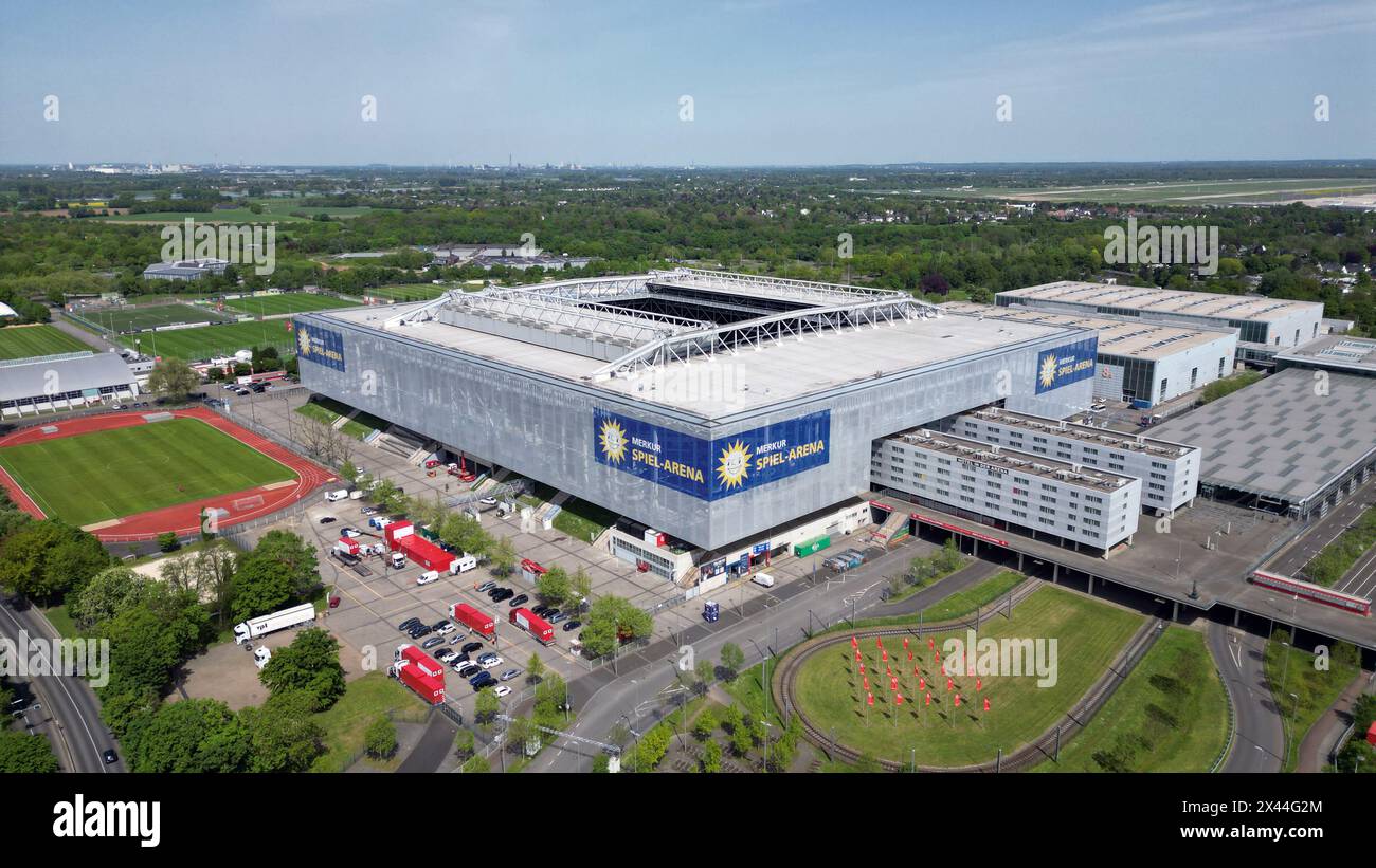 Duesseldorf, Germany. 30th Apr, 2024. The Merkur Spiel-Arena (shot with ...