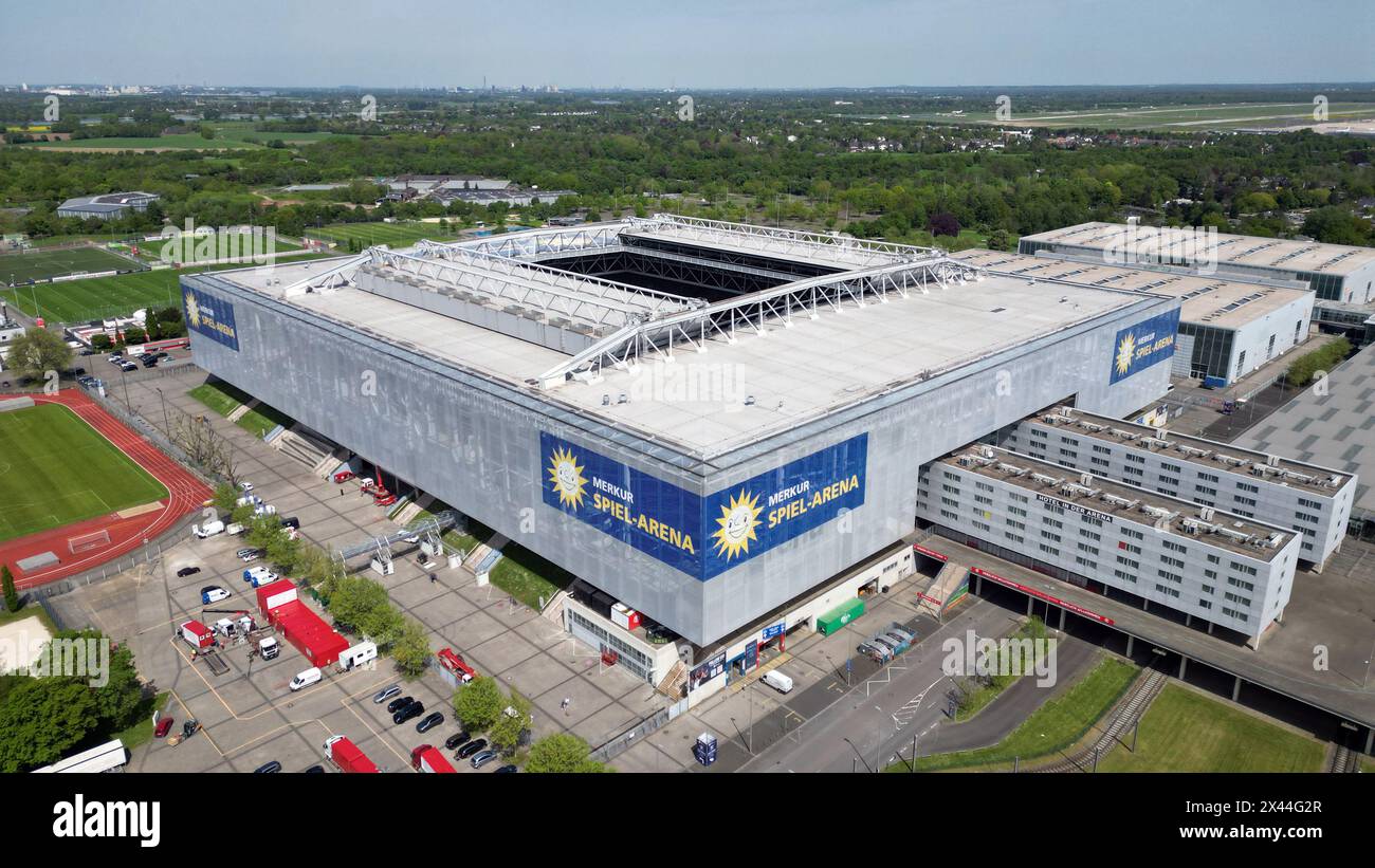 Duesseldorf, Germany. 30th Apr, 2024. The Merkur Spiel-Arena (shot with ...