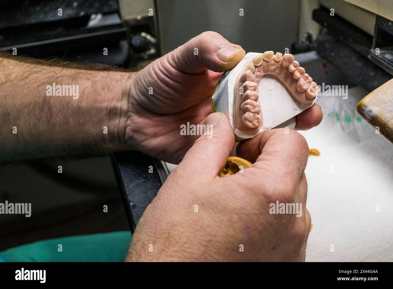 Italy, Curno, Roberto Cavagna's dental laboratory Stock Photo Alamy