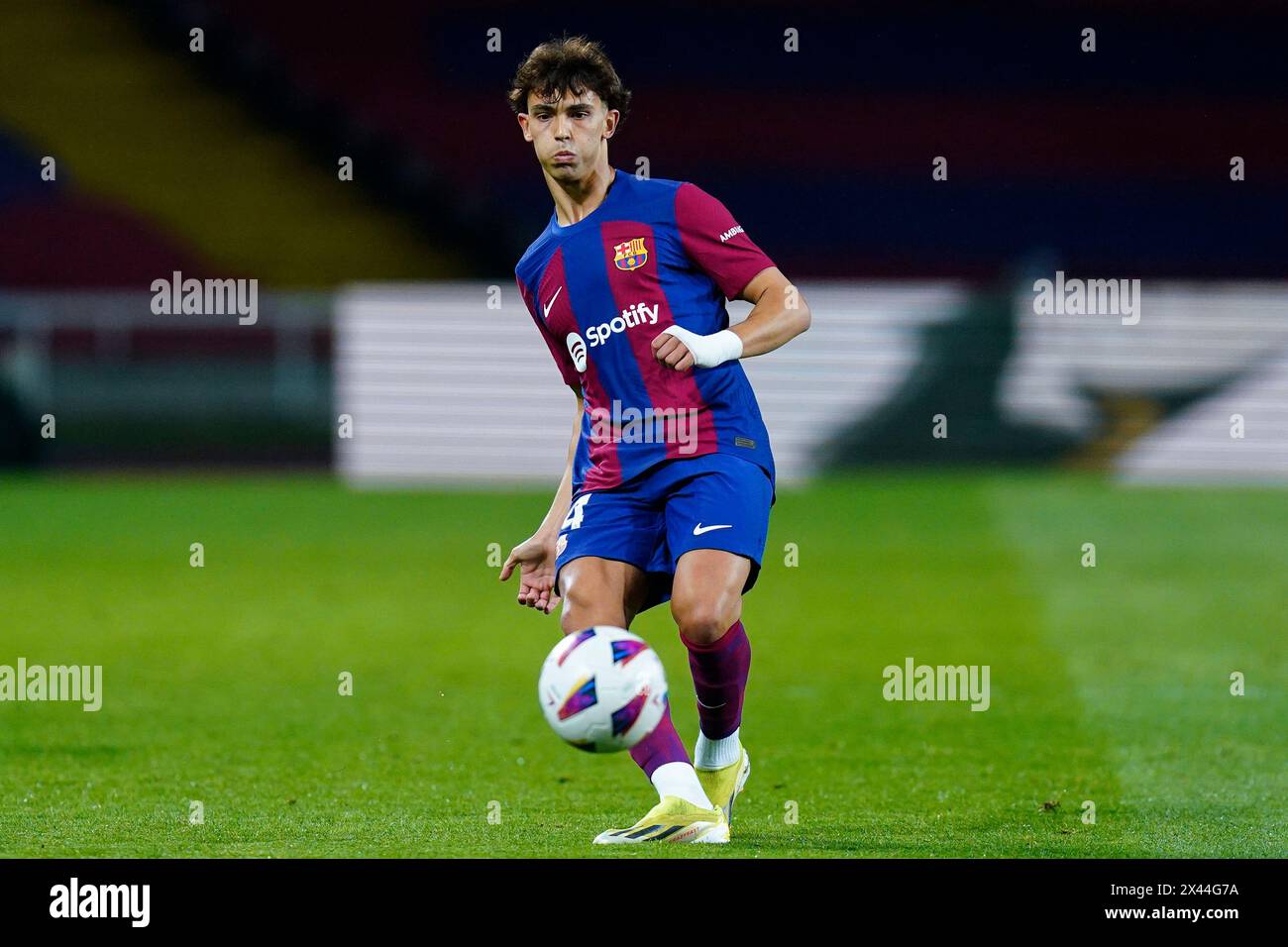Barcelona, Spain. 29th Apr, 2024. Joao Felix of FC Barcelona during the La Liga EA Sports match between FC Barcelona and Valencia CF and played at Lluis Companys Stadium on April 29, 2024 in Barcelona, Spain. (Photo by Sergio Ruiz/PRESSINPHOTO) Credit: PRESSINPHOTO SPORTS AGENCY/Alamy Live News Stock Photo