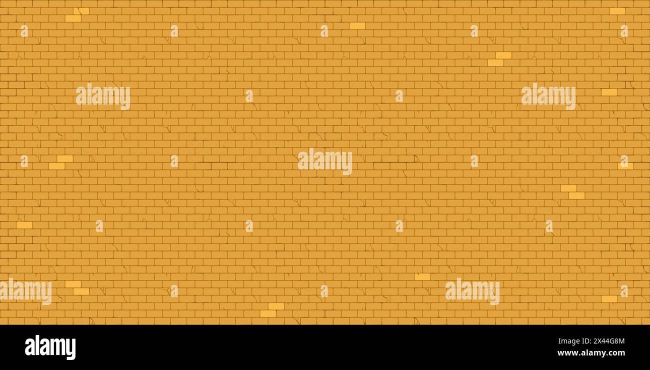Cool Trendy Urban Flat Yellow Simple Brick Wall Seamless Texture ...