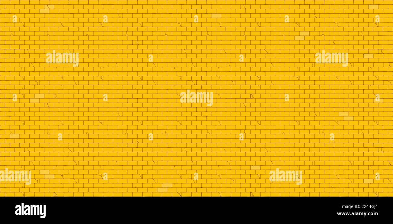 Trendy Urban Flat Yellow Simple Brick Wall Seamless Texture Decorative ...