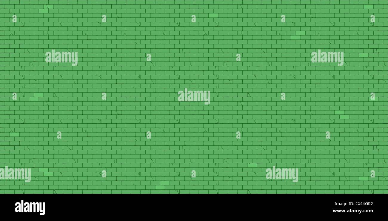 Cool Urban Flat Green Simple Brick Wall Seamless Texture Decorative ...