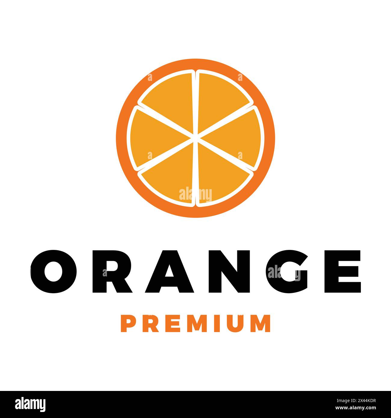 Orange Fruit Icon Vector Logo Template Illustration Design Stock Vector