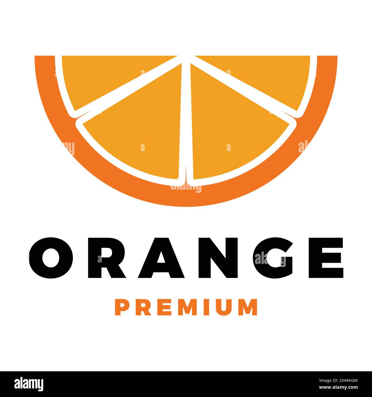 Orange Fruit Icon Vector Logo Template Illustration Design Stock Vector