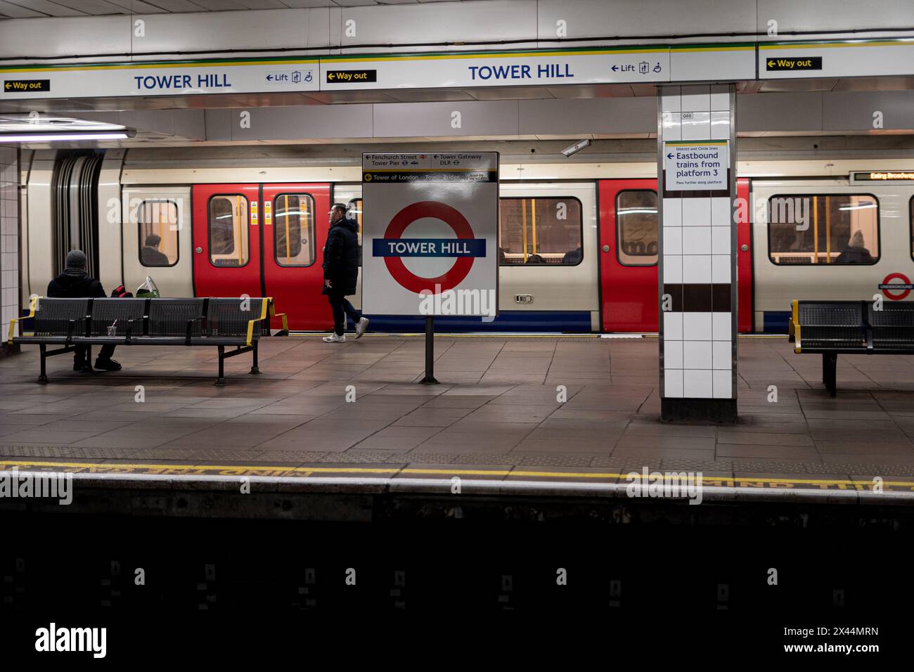 City of London Tower Hill Station, Underground Stock Photo