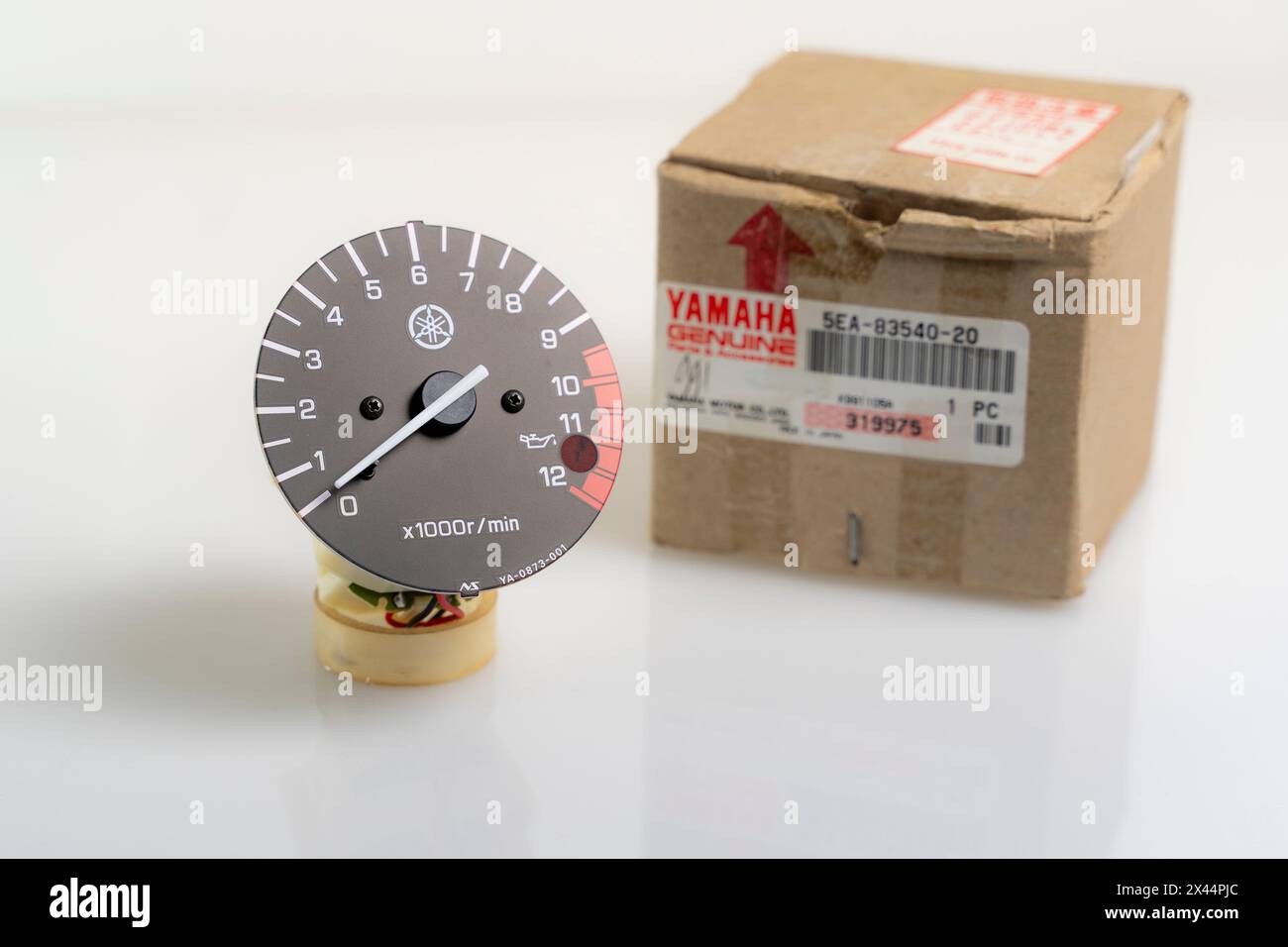 Drehzahlmesser und Verpackung Stock Photo