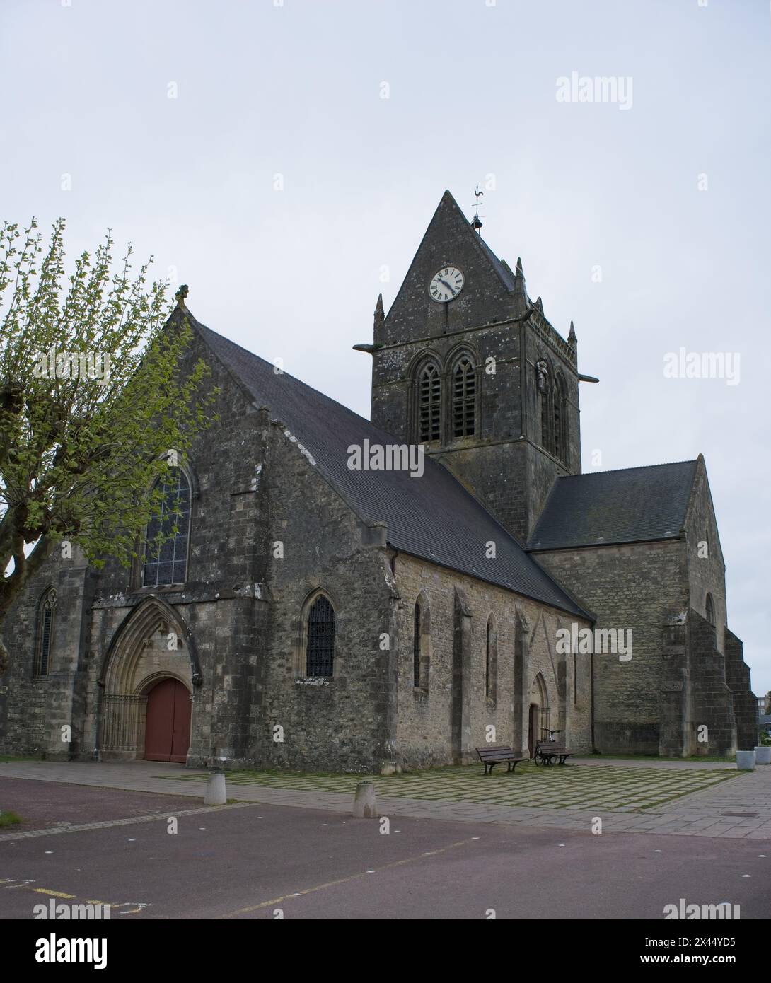 SainteMereEglise, France Apr 19, 2024 SainteMereEglise church
