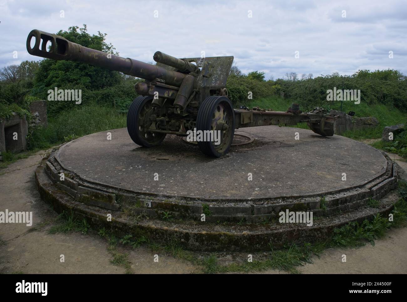 Grandcamp-Maisy, France - Apr 23, 2024: German battery Maisy in ...