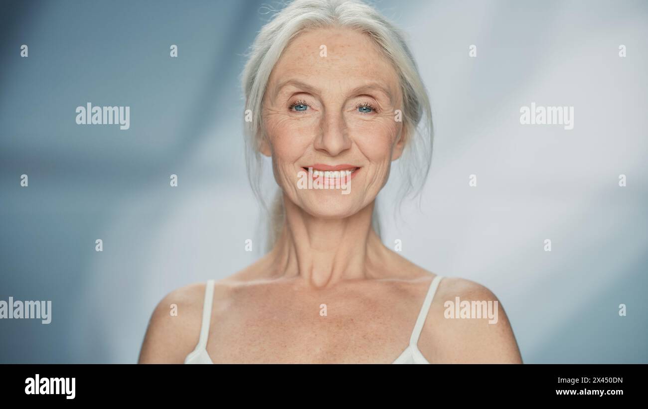 Smiling caucasian female senior hi-res stock photography and images - Alamy