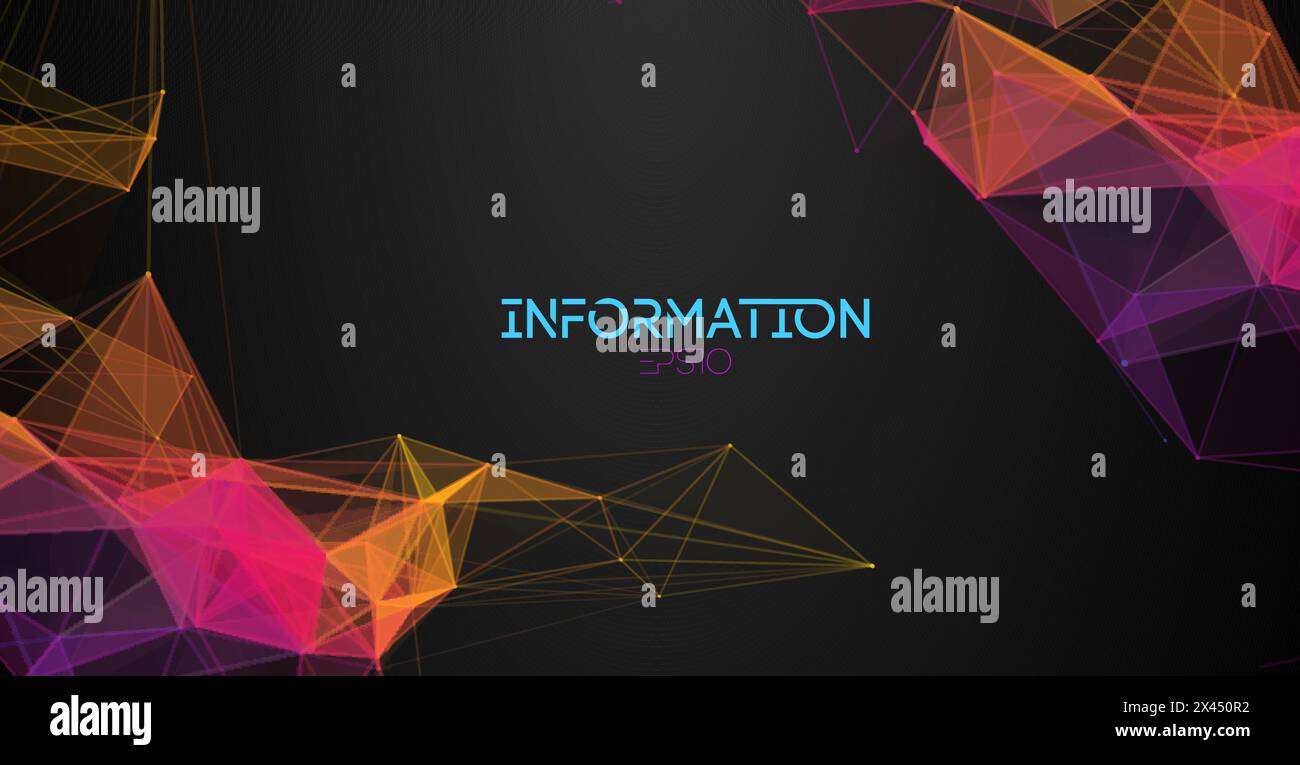 Information technology background. Big data information cloud technology. Future network futuristic background. Stock Vector