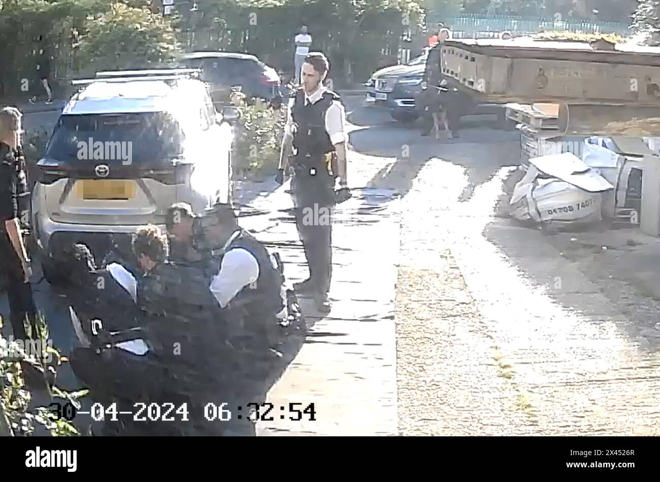 NUMBERPLATE PIXELATED BY PA PICTURE DESK Handout footage from a ...