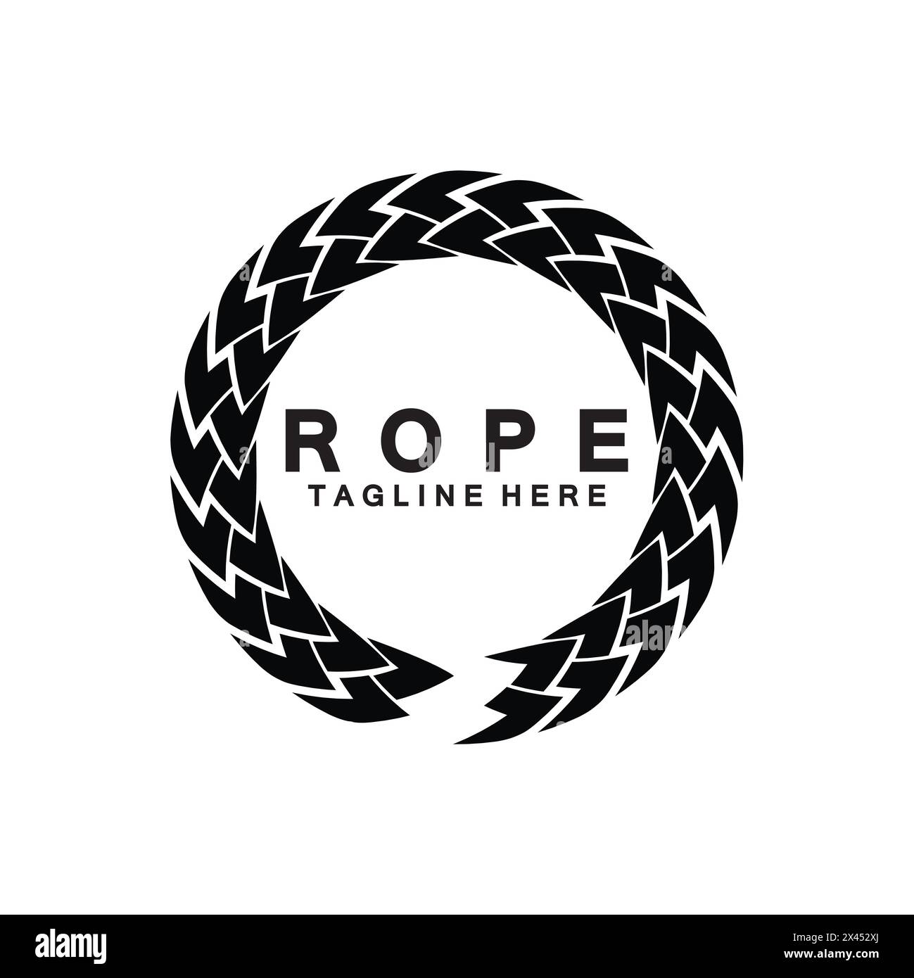 Round circle rope icon symbol Vector isolated on white background. Stock Vector