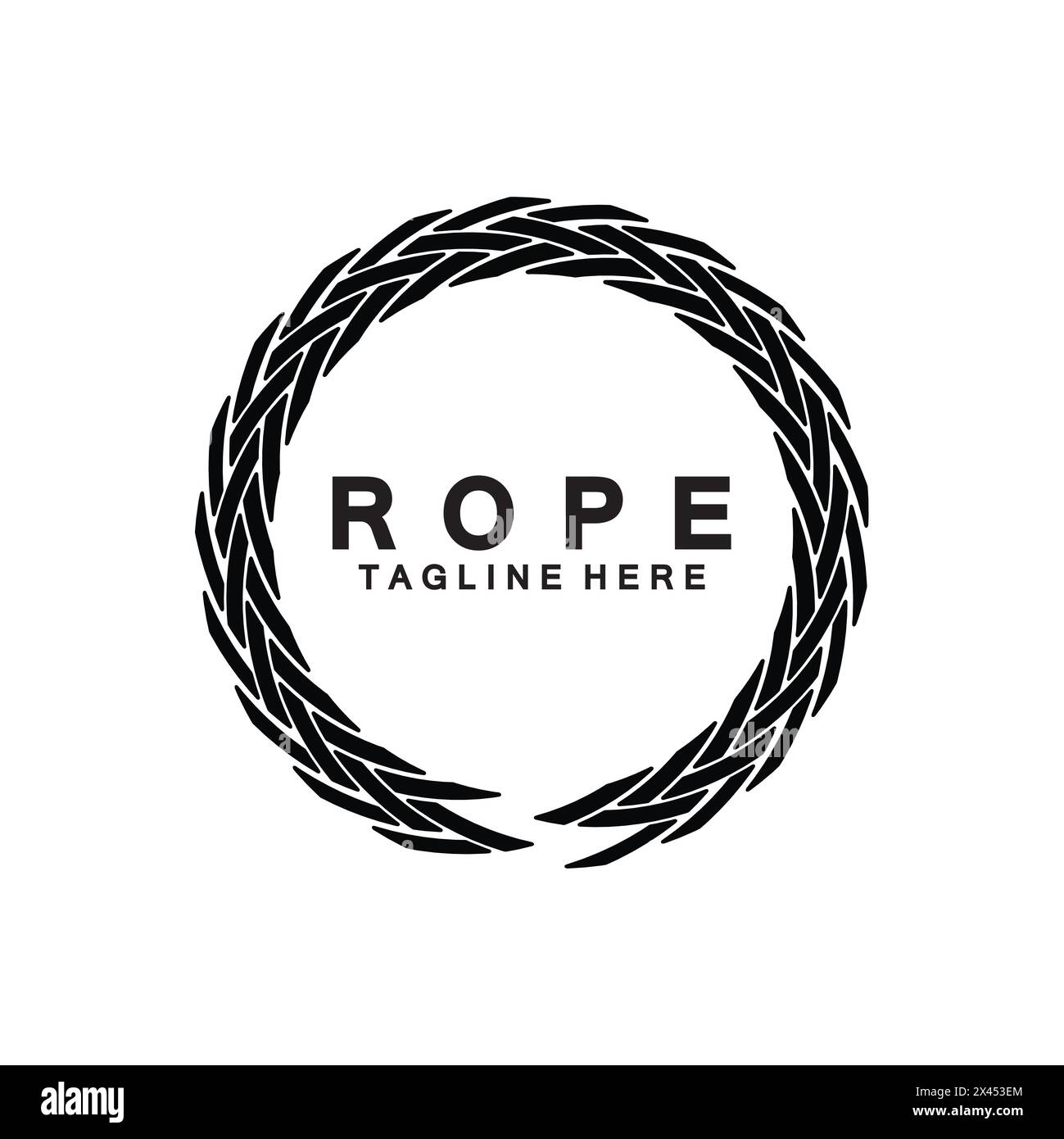Round circle rope icon symbol Vector isolated on white background. Stock Vector