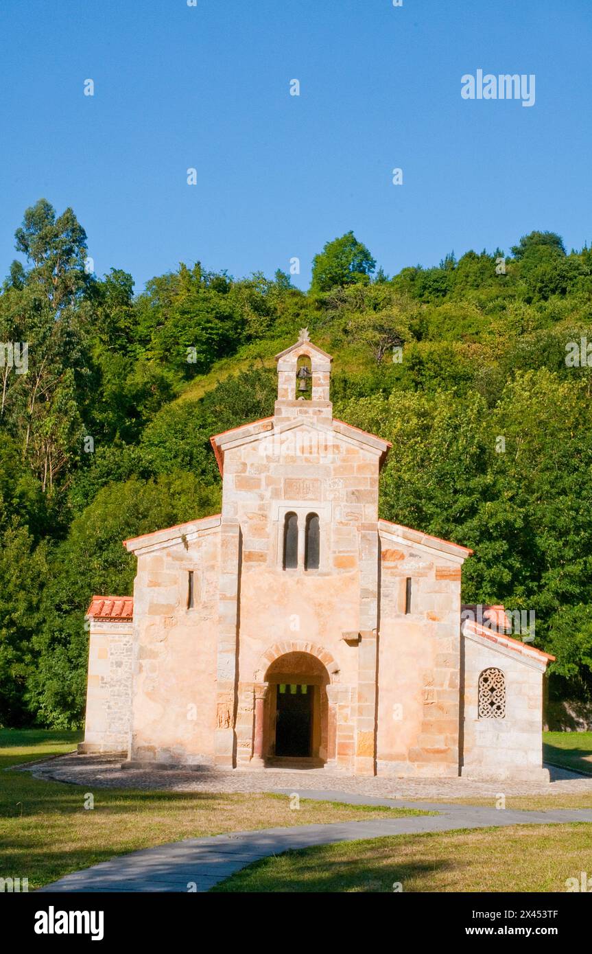 San Salvador monastery. Valdedios, Asturias, Spain. Stock Photo