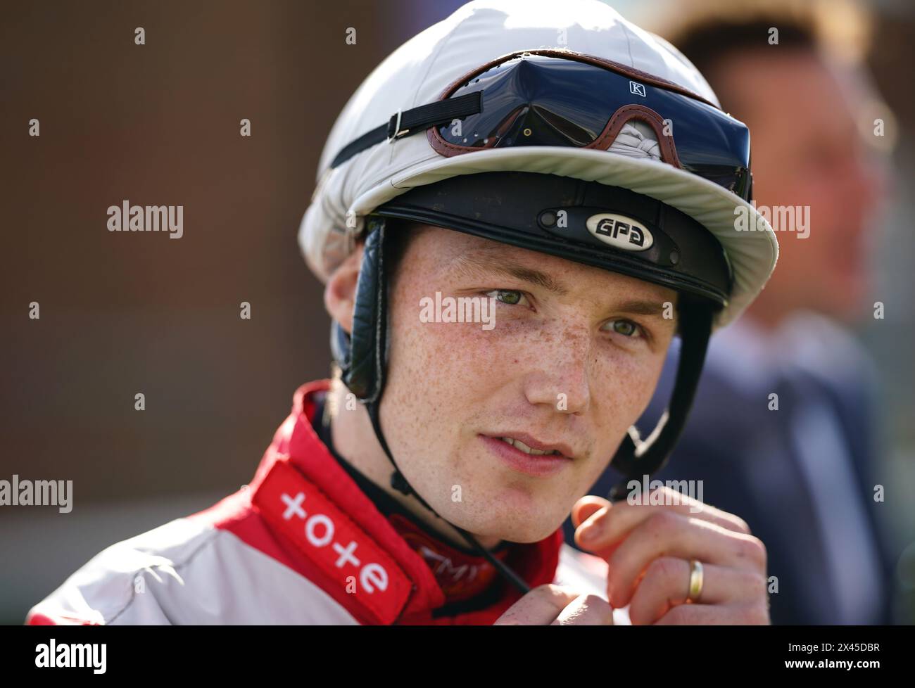 Rhys Clutterbuck following the 15th Century Old Ship Hotel Brighton Handicap at Brighton Racecourse. Picture date: Tuesday April 30, 2024. Stock Photo