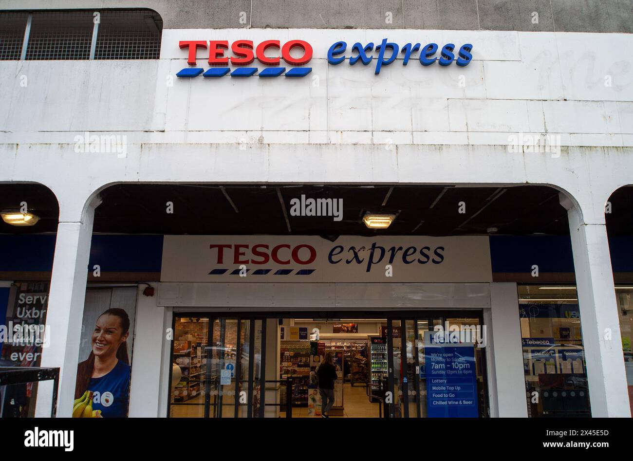 Uxbridge, UK. 27th April, 2024. A Tesco Express in Uxbridge in the