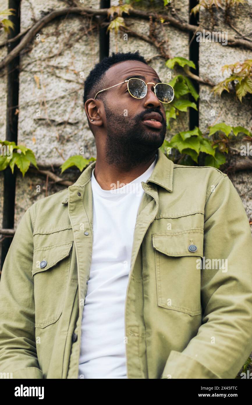 attractive and stylish black young man portrait Stock Photo