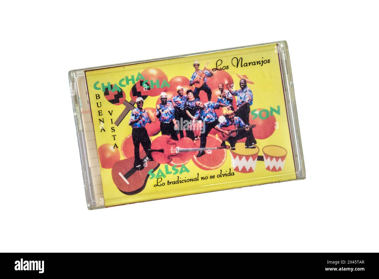 La Tradicion No Se Olvida by Los Naranjos, from Cienfuegos, Cuba.  Sold by the band on cassette. Stock Photo
