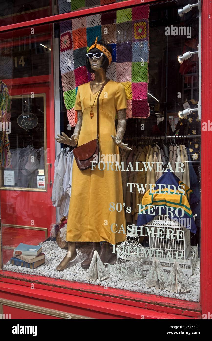 Vintage clothes on display at Armstrong's vintage clothing store in