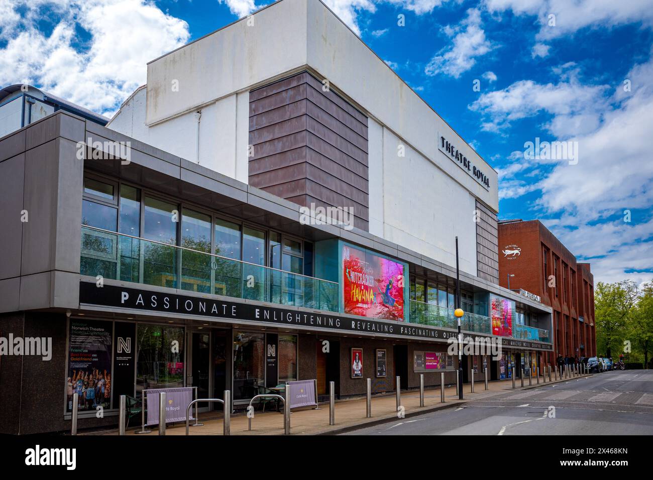 Norwich Theatre Royal - Theatre Royal Norwich - an Art-Deco theatre rebuilt 1935 after a fire, refurbished in 2007 by Tim Foster Architects Stock Photo