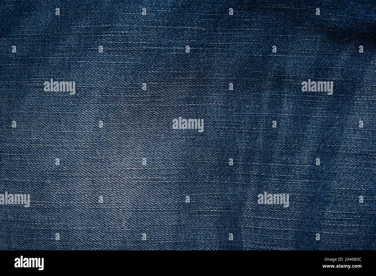 Blue jeans denim texture as a background. Top view. Stock Photo