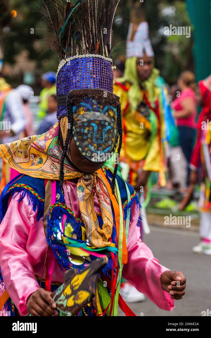 Los Guloyas of San Pedro de Macoris in the La Vega Carnival parade in