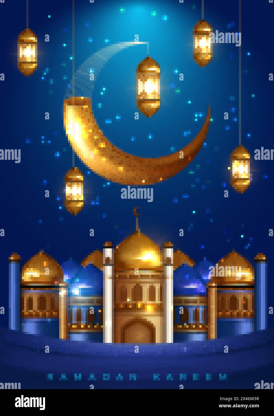 Ramadan design mosque and lantern. background with mosques suitable ...