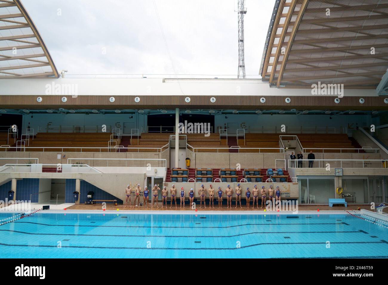 Bruno Levesque/IP3 Paris, France. , . Illustration lors de L inauguration de la piscine Georges Vallerey dans le 20e arrondissement, heritage historique des Jeux de 1924 renove pour les Jeux de 2024 elle s‚Äôapprete, 100 ans apres, a retrouver sa vocation olympique en tant que site d entrainement pour les Jeux de 2024. Credit: MAXPPP/Alamy Live News Stock Photo