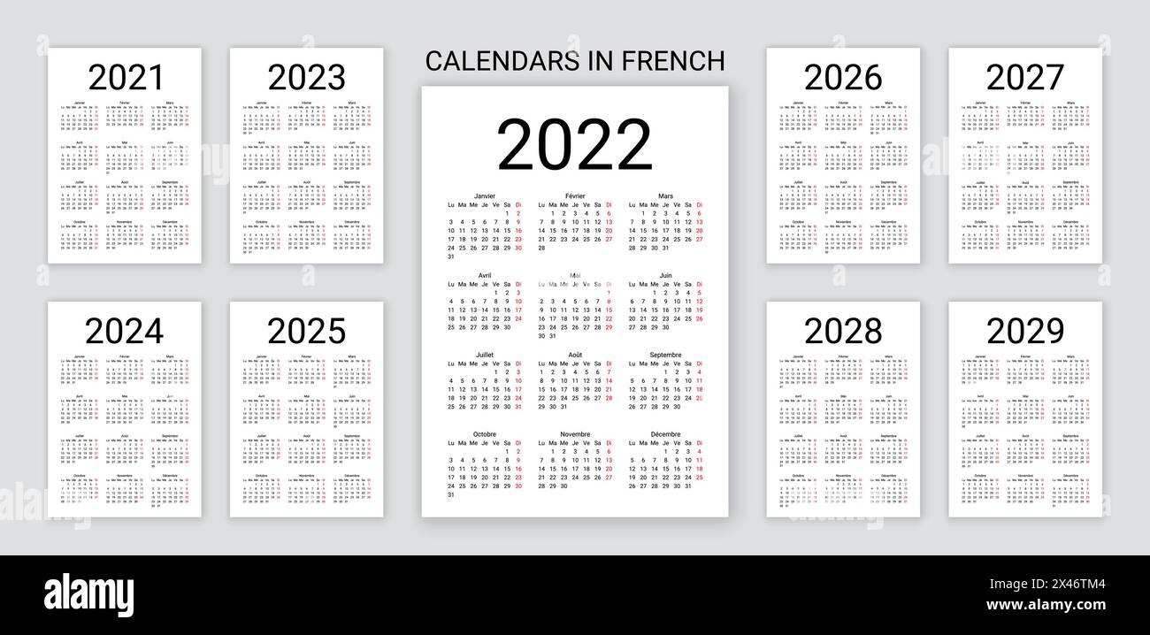 French Calendar 2022, 2023, 2024, 2025, 2026, 2027, 2028, 2029, 2021 French Calendar 2022, 2023, 2024, 2025, 2026, 2027, 2028, 2029, 2021