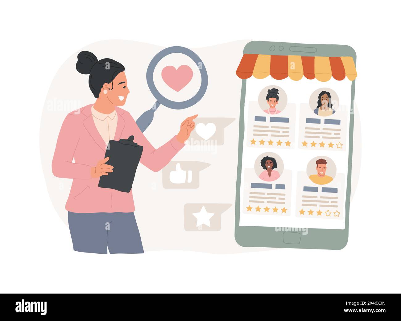 Satisfaction and loyalty isolated concept vector illustration Stock ...