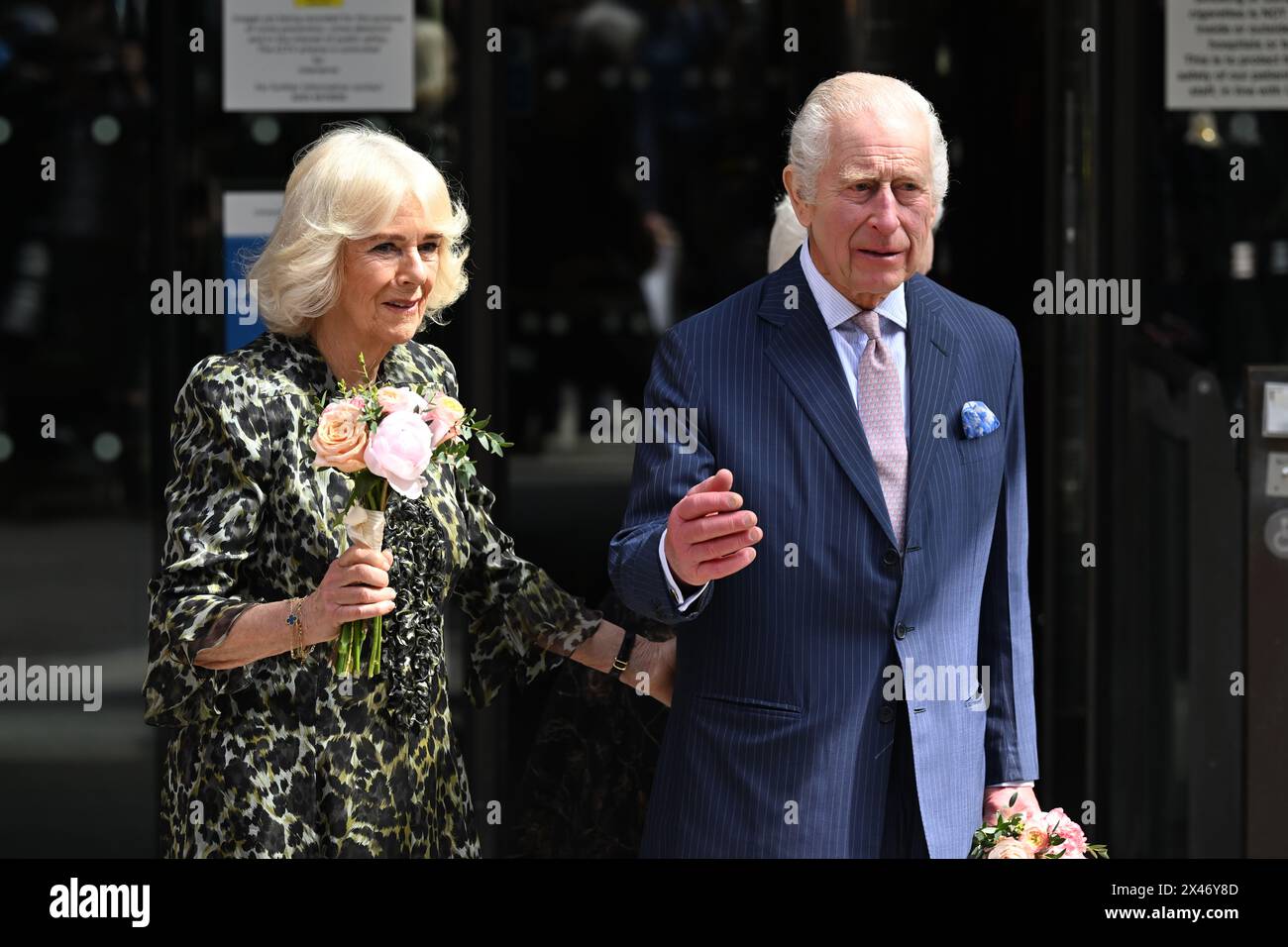 London, UK April 30, 2024 King Charles, returns to public duties