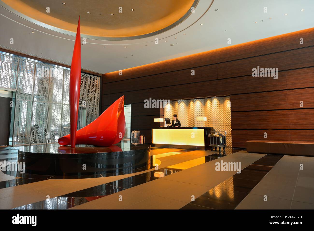 The luxury Conrad Tokyo hotel in Minato-ku, Tokyo JP Stock Photo