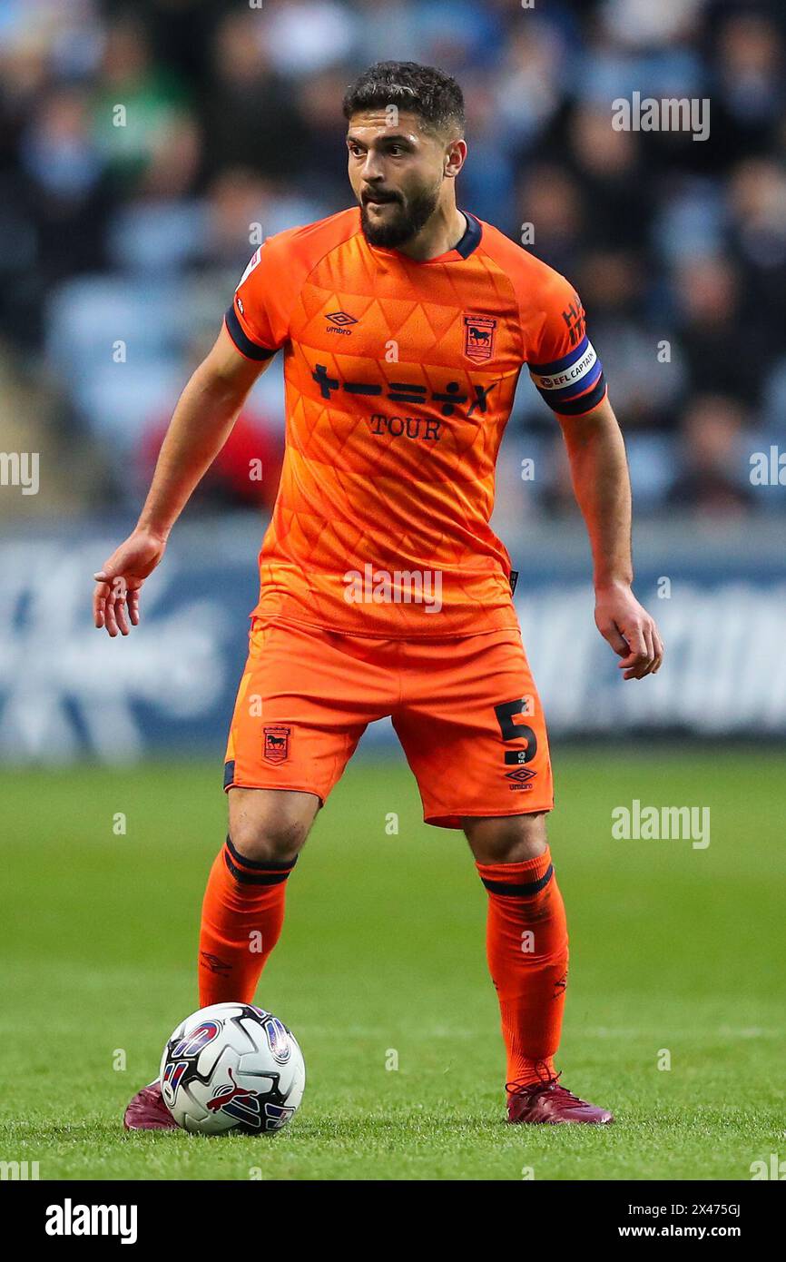 Sam Morsy of Ipswich Town in action during the Sky Bet Championship match Coventry City vs Ipswich Town at Coventry Building Society Arena, Coventry, United Kingdom, 30th April 2024  (Photo by Gareth Evans/News Images) Stock Photo