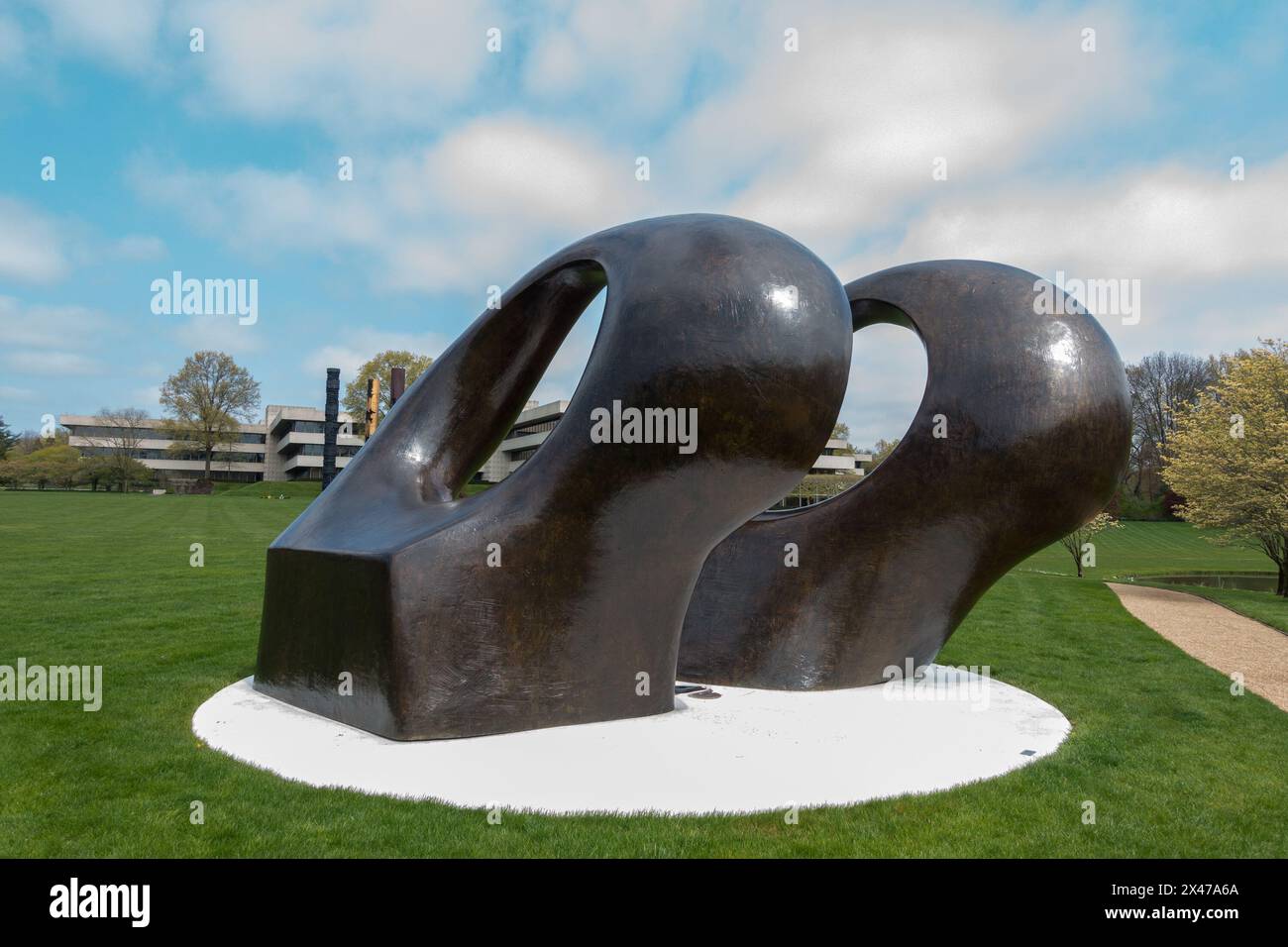 Purchase, NY – US – Apr 28, 2024 Henry Moore's bronze