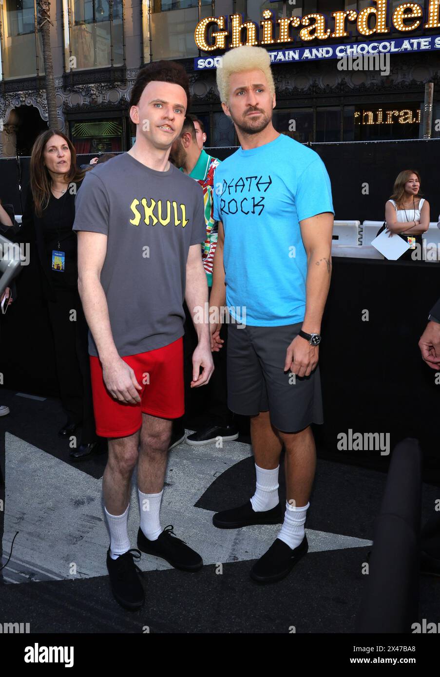 Hollywood, Ca. 30th Apr, 2024. Ryan Gosling and Mikey Day at the Los Angeles premiere of Universal Pictures 'The Fall Guy' at Dolby Theatre on April 30, 2024 in Hollywood, California Credit: Faye Sadou/Media Punch/Alamy Live News Stock Photo