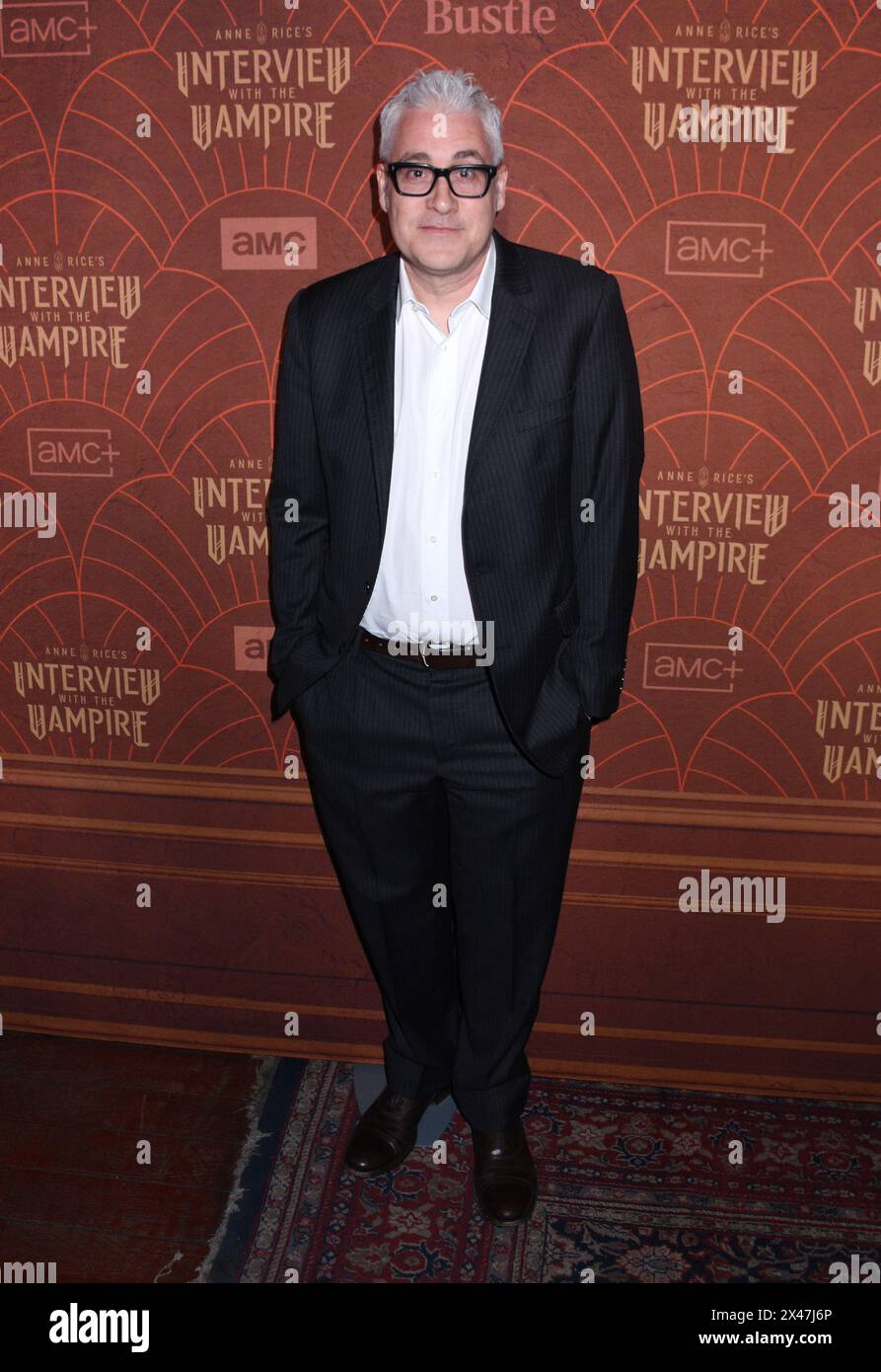 New York, NY, USA. 30th Apr, 2024. Rolin Jones at AMCÕs season two premiere of Anne RiceÕs Interview with the Vampire 'Th‰tre des Vampires, ' special immersive premiere event on April 30, 2024 at The McKittrick Hotel in New York City. Credit: Mpi099/Media Punch/Alamy Live News Stock Photo