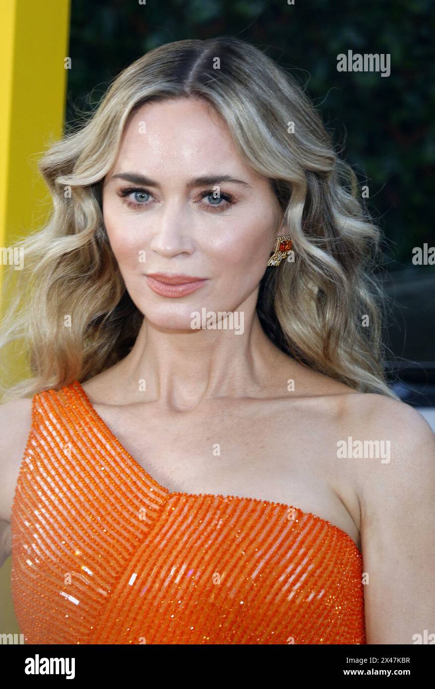 Emily Blunt at the Los Angeles premiere of 'The Fall Guy' held at the Dolby Theater in Hollywood, USA on April 30, 2024. Stock Photo