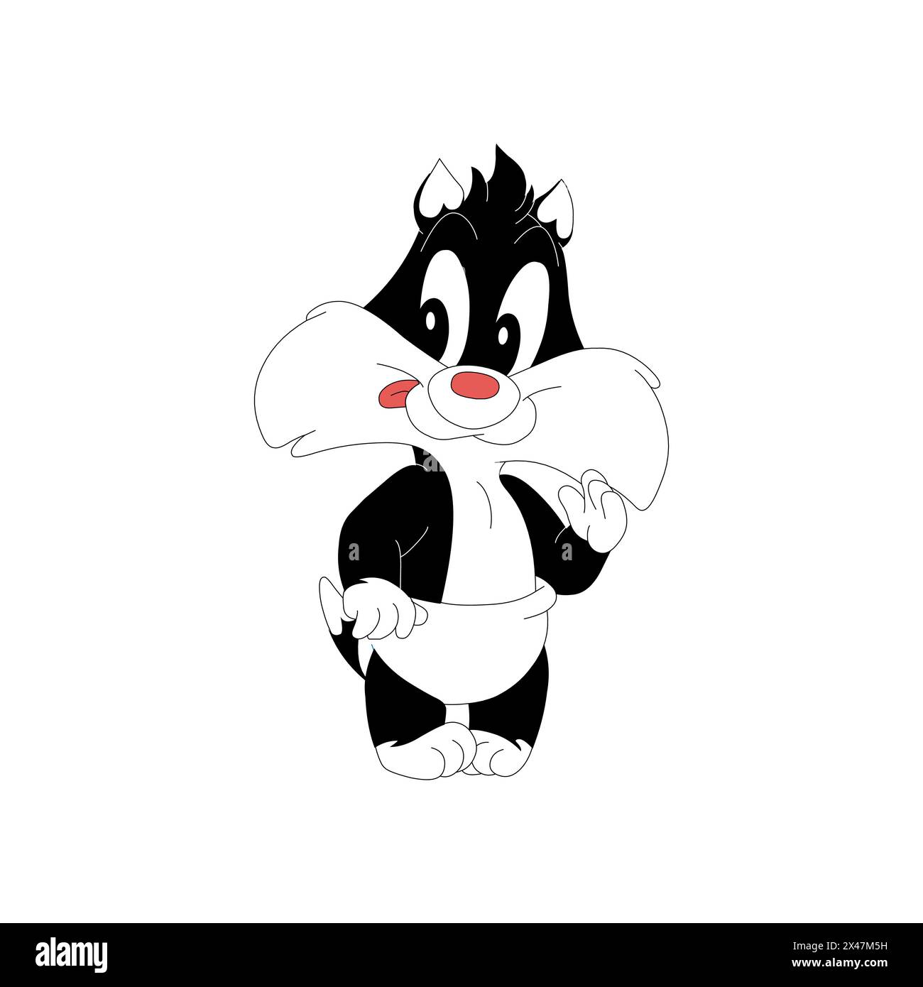 Looney tunes cute character vector illustration Stock Vector