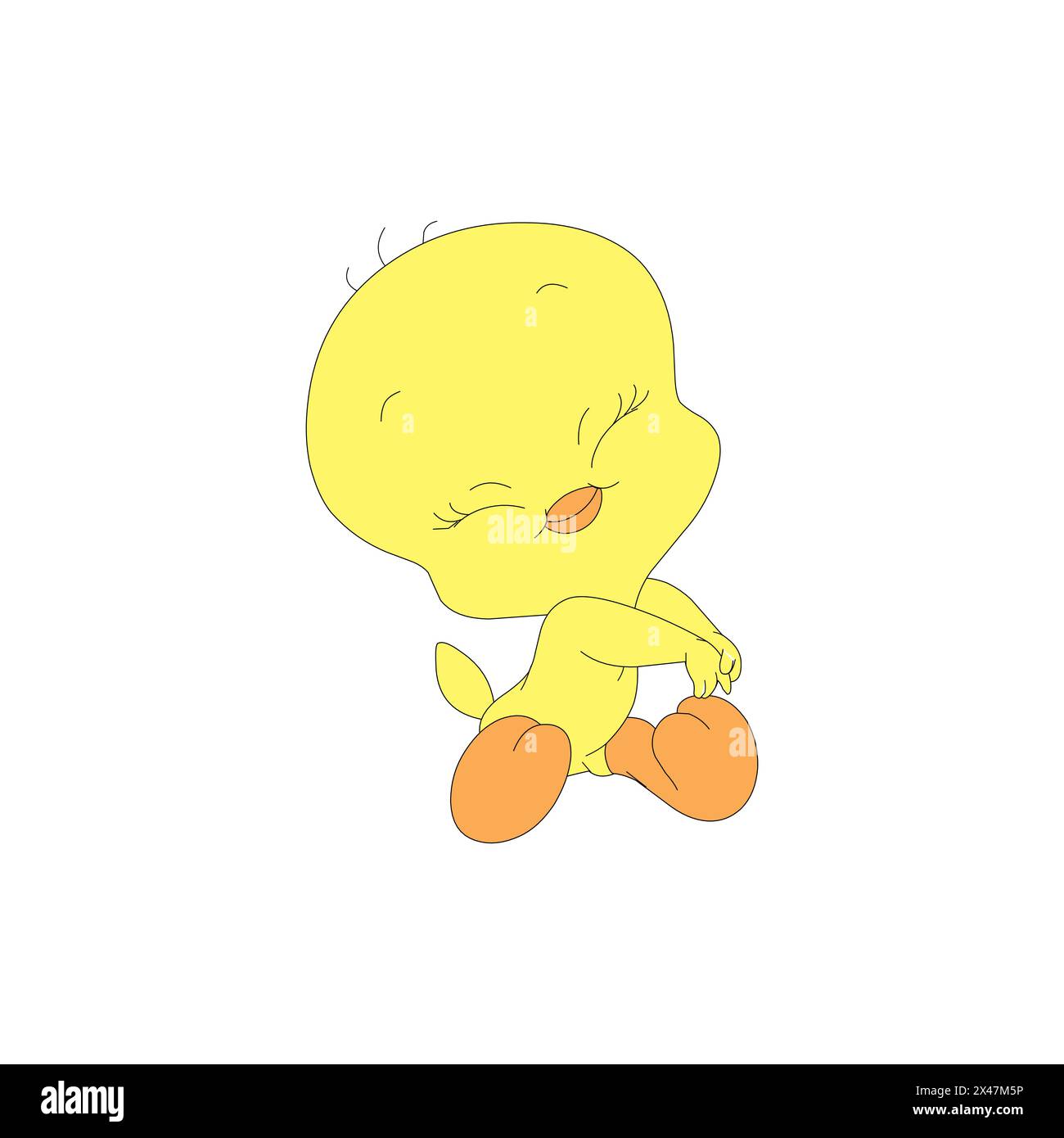 Looney tunes cute character tweety bird smile vector illustration Stock Vector