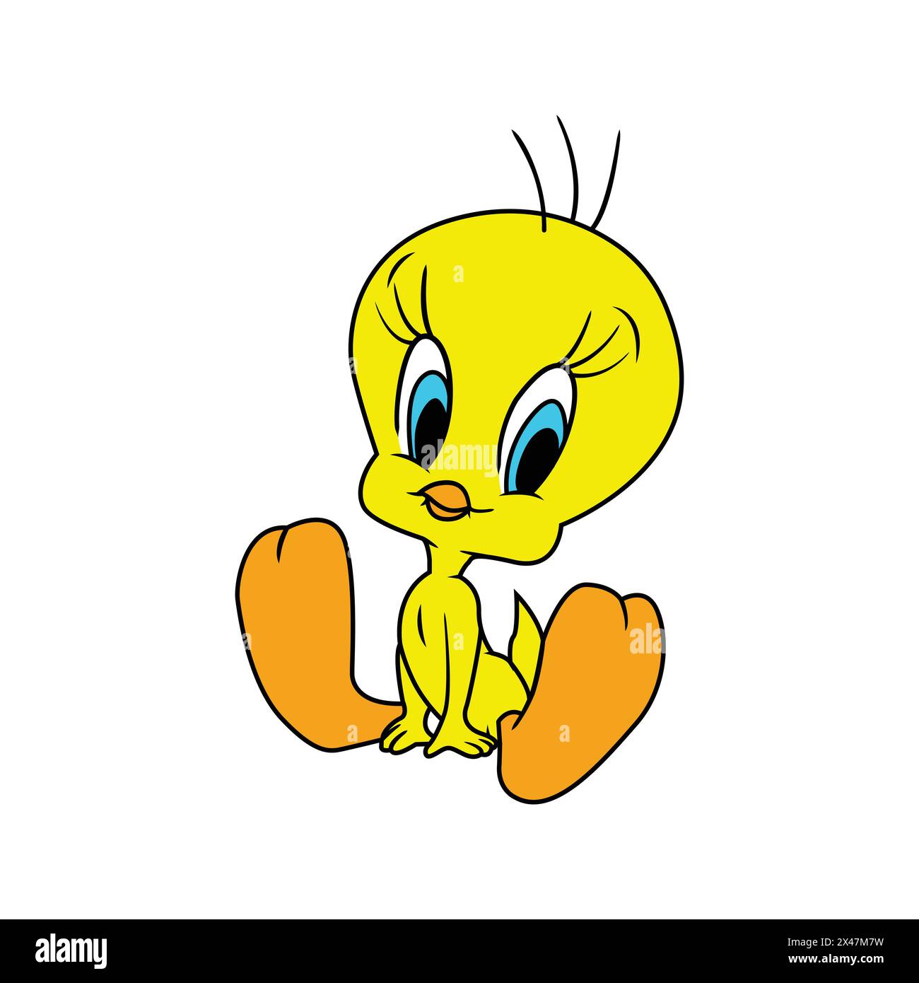 Looney tunes cute character tweety bird vector illustration Stock Vector